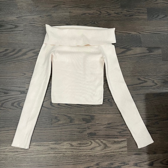 Dynamite Fold over Off Shoulder long sleeve sweater - Picture 3 of 5